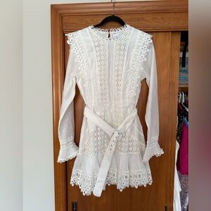White ASOS long sleeve dress